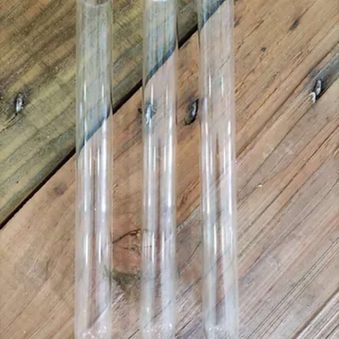 Lot de 3 tubes à essai vide
